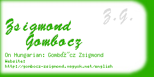 zsigmond gombocz business card